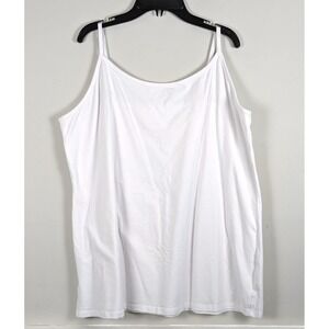 Torrid Womens White Tank Top Cami Cotton Spandex Adjustable Strap Plus  4X